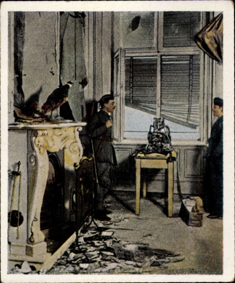 Sammelbild Die Nachkriegszeit Nr. 11, Dez. 1918, Kampf um das Berliner Schloss, MG-Stand