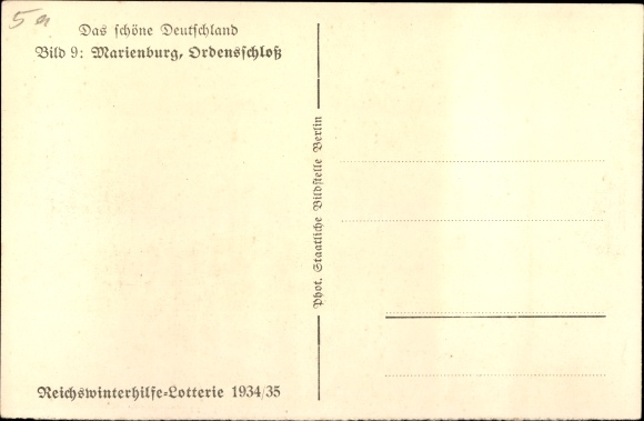 Postcard Malbork Marienburg West Prussia, Ordensburg, WHW The beautiful Germany picture 9