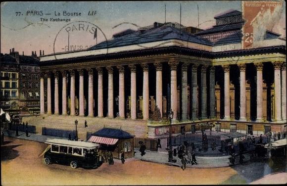 Ansichtkaart Parijs II, La Bourse