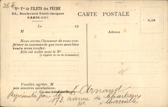 Ak Observatorium Parijs XIV, Boulevard Saint Jacques, Societe Francaise des Filets de Peche
