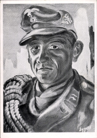 Künstler Ak Eggers, Herbert, Kamerad einer Tiroler Bergflugwache, Kunst der Front 1942, Luftgau VII