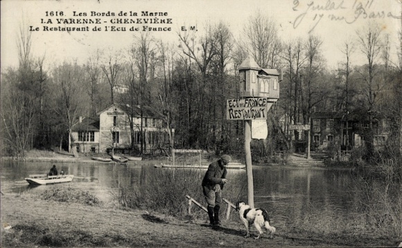 Ak La Varenne Chennevières Saint-Maur-des-Fossés Val de Marne, Restaurant de l'Ecu de France