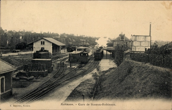 Postcard Robinson Hauts de Seine, E. Dagurno Station, Sceaux