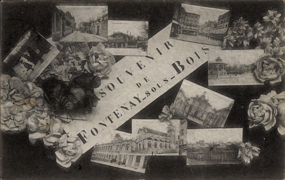 Postcard Fontenay sous Bois Val de Marne, partial views, buildings