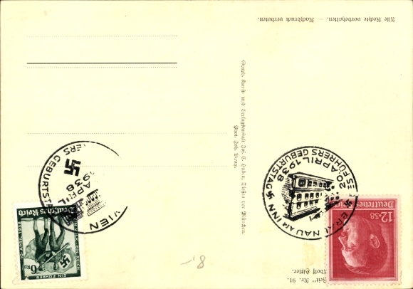 Postcard Führer and Reich Chancellor Adolf Hitler, Men of the Time 91