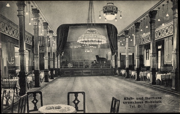 Postcard Hamburg Eimsbüttel Lokstedt, Club and Ballhaus Grenzhaus Hoheluft, Lokstedter Steindamm