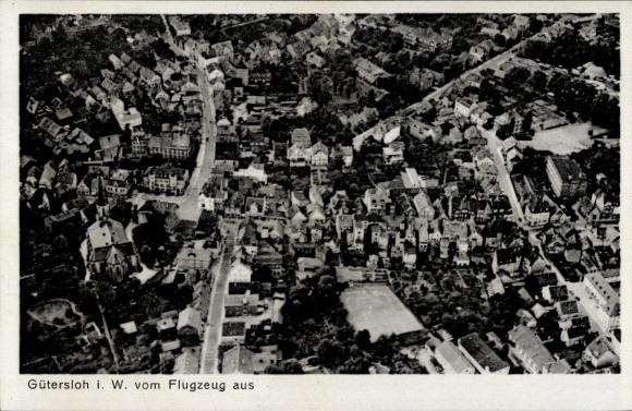 Ak Gütersloh in Westfalen, Fliegeraufnahme