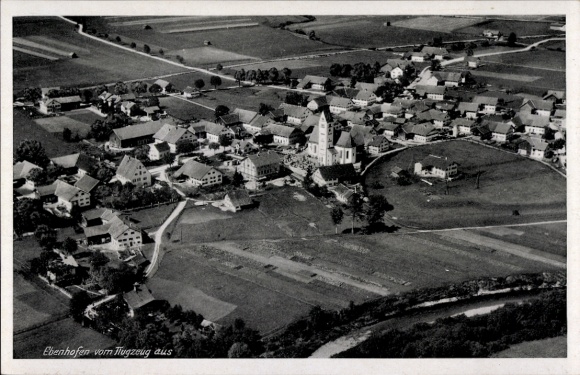 Ak Ebenhofen Biessenhofen im Ostallgäu, Luftaufnahme
