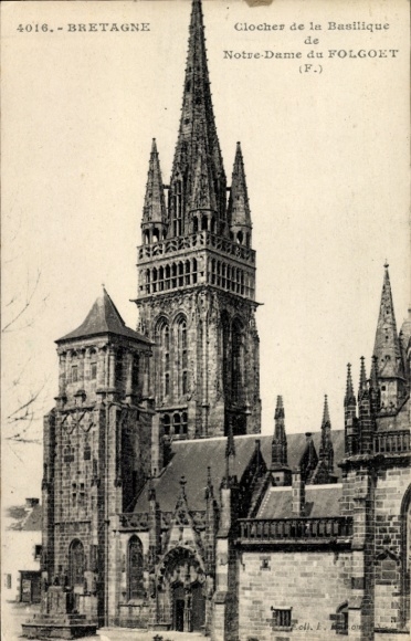 KP Le Folgoët Finistère, Clocher Bazyliki, Notre-Dame du Bretagne