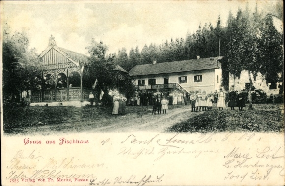 Postcard Schliersee in Upper Bavaria, Fischhaus