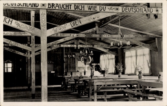 Postcard Westerburg in the Westerwald, Reich Labor Service camp, interior view