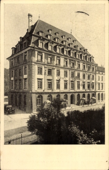 Ak Bregenz in Vorarlberg, Blick auf das Hotel weißes Kreuz, G. Ortlieb