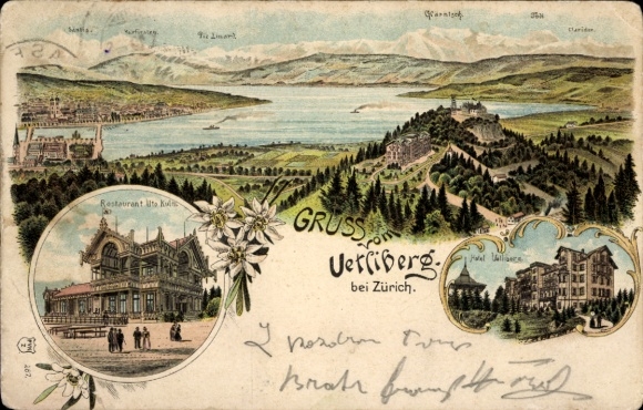 lito Zurich miasto Szwajcaria, Ütliberg, restauracja Uto Kulm, hotel