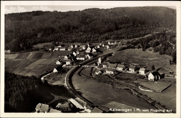 Ak Kaiseringen Straßberg im Zollernalbkreis, Luftaufnahme