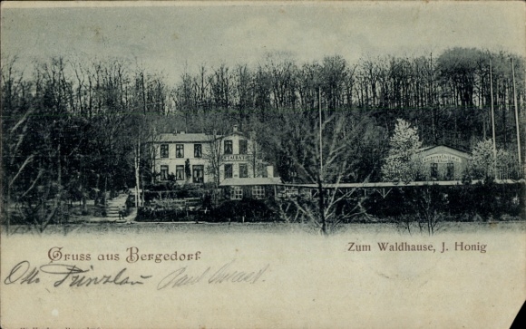 Postcard Hamburg Bergedorf, Zum Waldhause
