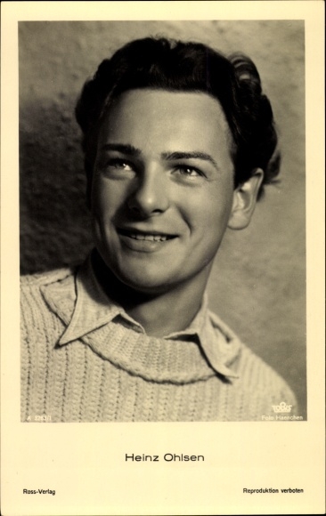 Postcard actor Heinz Ohlsen, portrait, Ross Verlag 3263/1