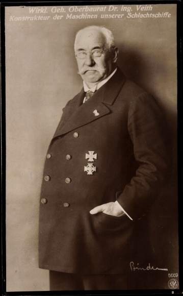 Postcard Real. go Chief Building Officer Dr. eng. Veith, designer of the engines of the battleships, NPG 5669