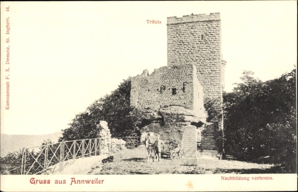 Postcard Annweiler am Trifels Palatinate, Trifels Castle