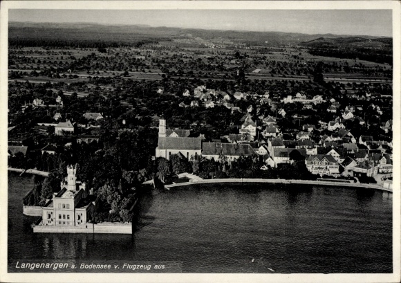 Ak Langenargen am Bodensee, Fliegeraufnahme