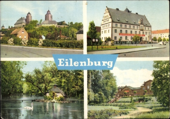 Ak Eilenburg an der Mulde, Schloss, Stadtpark, Rathaus, Bahnhof