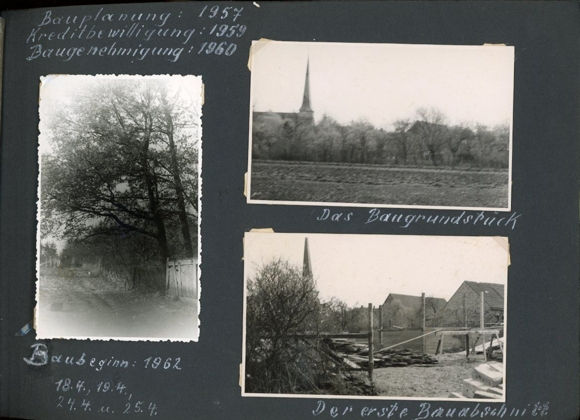 Photo Album Dierberg near Rheinsberg, 267 photos, house construction 1957 -1963, unique contemporary testimony