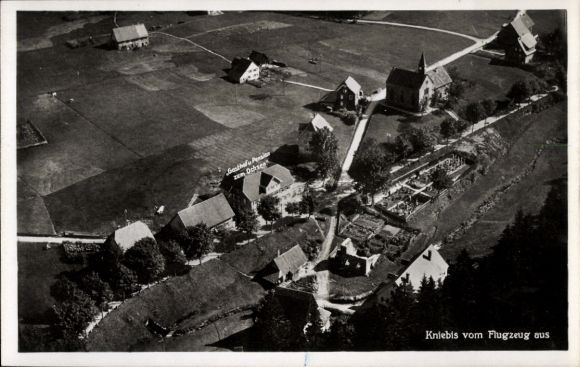 KP Kniebis Freudenstadt w Schwarzwaldzie, widok z lotu ptaka na Gasthof zum Ochsen, piękny krajobraz,