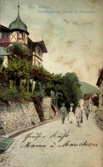 Postcard Rhöndorf Bad Honnef am Rhein, street view