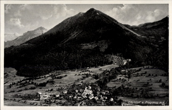 Postcard Litzldorf Bad Feilnbach in Upper Bavaria, aerial photograph