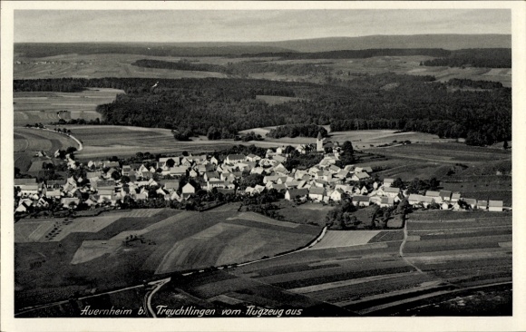 Postcard Auernheim Treuchtlingen in the Altmühltal Middle Franconia, aerial photograph
