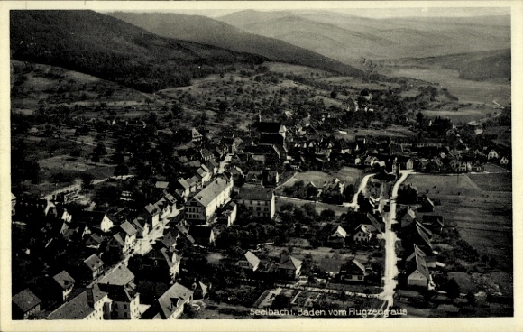Ak Seebach in Baden Schwarzwald, Fliegeraufnahme