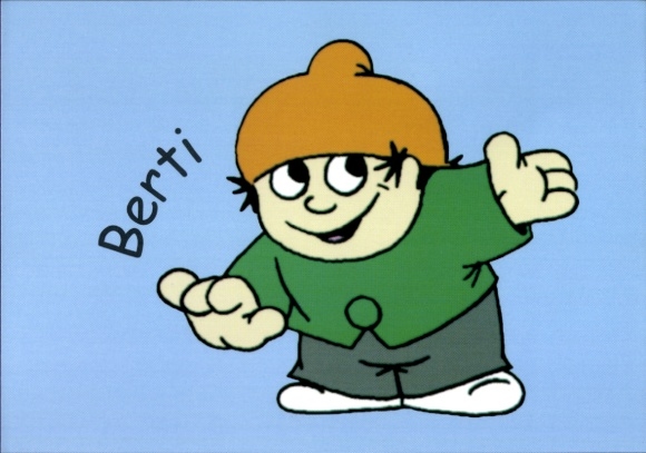Postcard Mainzelmännchen, Berti