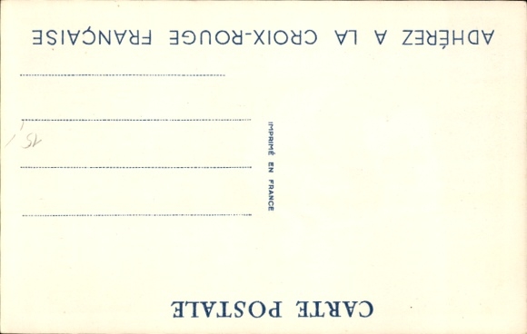 Postcard Long live clean air and clean space, thanks to the French Red Cross