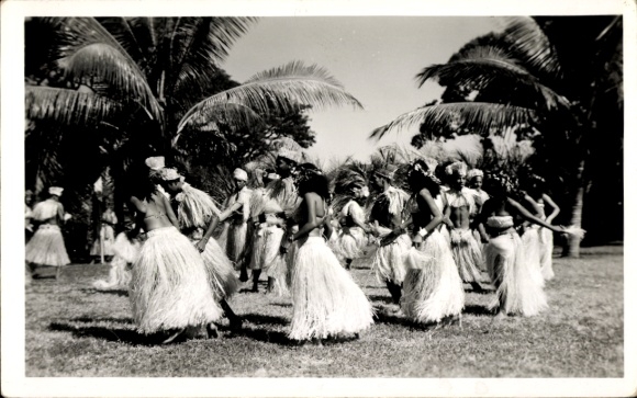 foto Ak Hawaiiaanse dansers