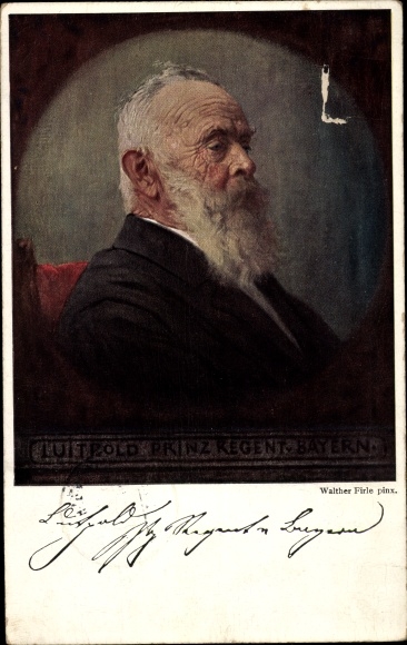 Artist PC Firle, Walther, Prince Regent Luitpold of Bavaria, portrait