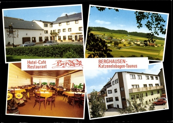 Postcard Berghausen Katzenelnbogen im Taunus, Hotel Berghof, place