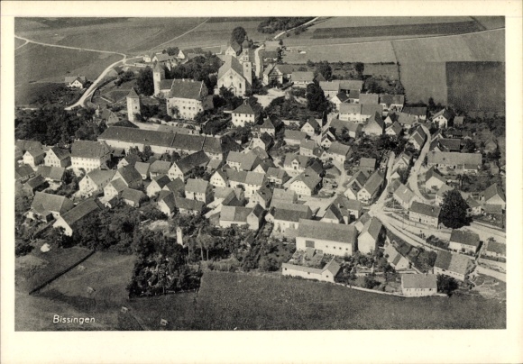 Ak Bissingen an der Teck, Fliegeraufnahme