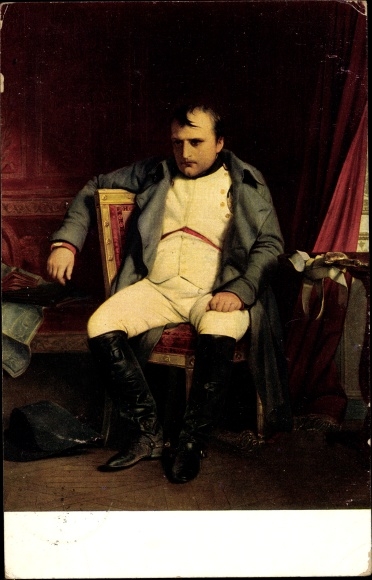 Artist Postcard Delaroche, Napoleon Bonaparte, portrait