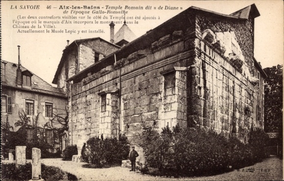 CPA Aix-les-Bains Savoie, Temple Romain dit a de Diane de l'époque Gallo-Romaine