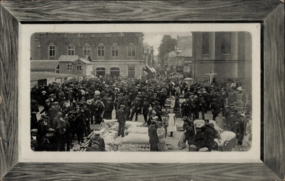 Passepartout Postcard Purmerend North Holland Netherlands, cheese market