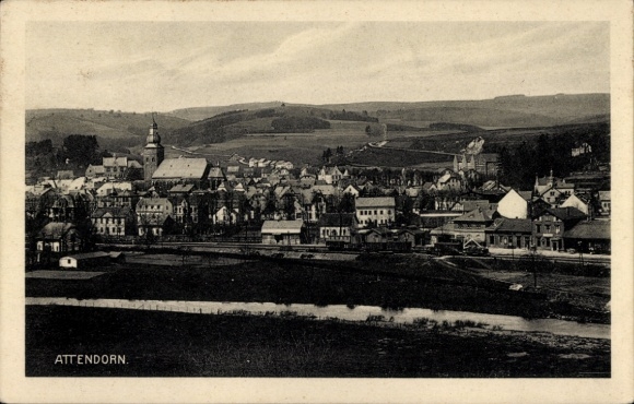 Ansichtkaart Attendorn in Noordrijn-Westfalen, panorama