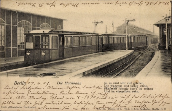Ak Berlin, Hochbahn, Gleisansicht