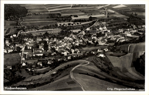 Postcard Vockenhausen Eppstein im Taunus, aerial photograph