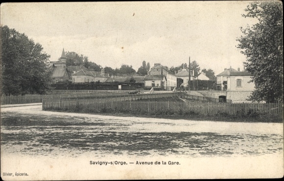 Ak Savigny sur Orge Essonne, Avenue de la Gare