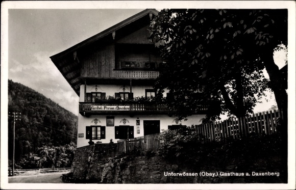 Postcard Unterwössen in the district of Traunstein, Upper Bavaria, inn and guesthouse for Daxenberg