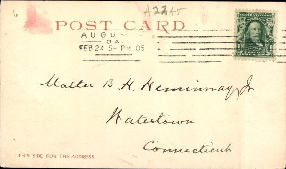 Postcard USA, freight train with cotton for export