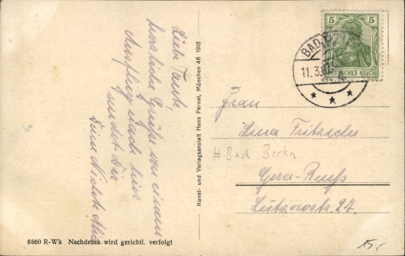 Postcard Bad Berka in Thuringia, Kaiser Wilhelmsburg Foreign Home
