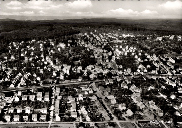 Postcard Rohr Stuttgart am Neckar, aerial photograph