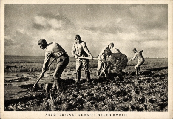 Postcard Arbeitsdienst creates new ground, RAD