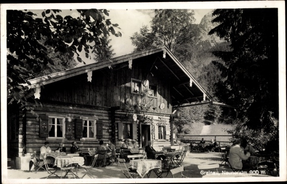 Postcard Grainau in the district of Garmisch Partenkirchen, Neuneralm