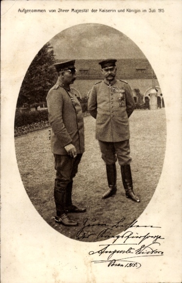 Ak Kaiser Wilhelm II., Generalfeldmarschall Paul von Hindenburg, Posen 1915